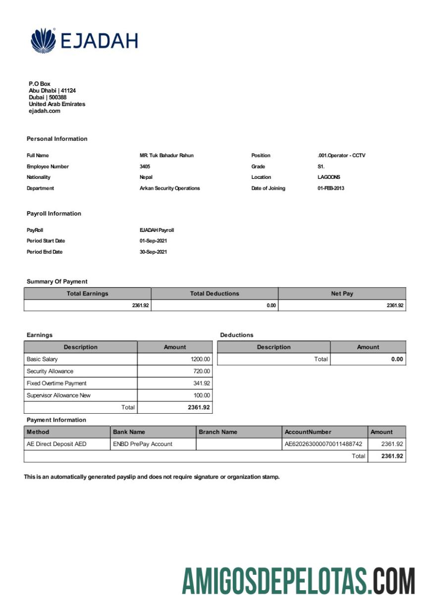 Em branco Modelo de folha de pagamento da Ejadah Asset Management Company em formatos Word e PDF.pdf, 1